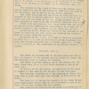 Board of Trustees Minutes, 1893 June 14
