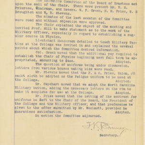 Executive Committee Minutes, 1894 January 11