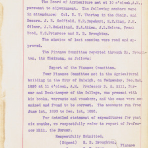 Board of Trustees Minutes, 1896 December 3