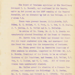 Board of Trustees Minutes, 1897 March 9