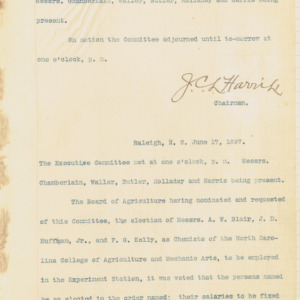 Executive Committee Minutes, 1897 June 16-17