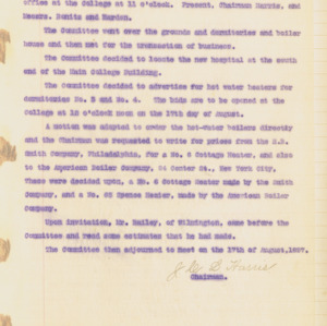 Building Committee Minutes, 1897 August 3