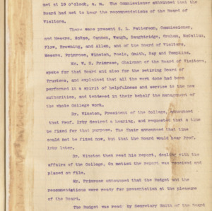 Board of Trustees Minutes, 1901 June 4