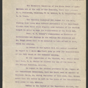 Executive Committee Minutes, 1901 July 16