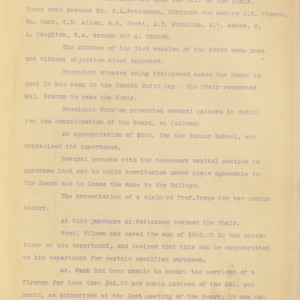 Board of Trustees Minutes, 1903 December 4