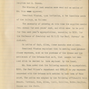 Board of Trustees Minutes, 1904 December 9