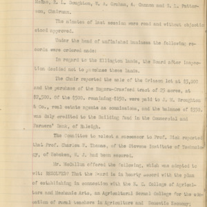 Board of Trustees Minutes, 1905 December 8