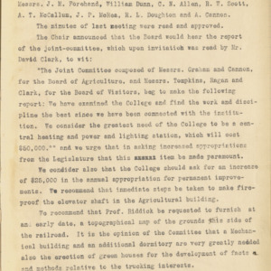 Board of Trustees Minutes, 1906 December 6
