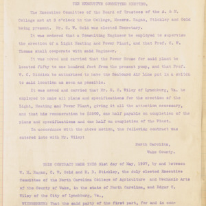 Executive Committee Minutes, 1907 May to June