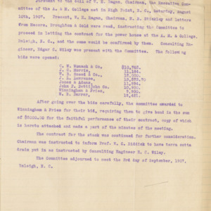 Executive Committee Minutes, 1907 August 10