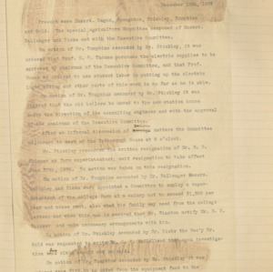 Executive Committee Minutes, 1907 December 18