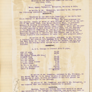 Executive Committee Minutes, 1908 July 22