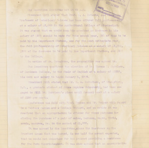 Executive Committee Minutes, 1908 September 24