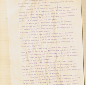Executive Committee Minutes, 1909 March 18