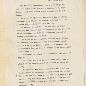 Executive Committee Minutes, 1910 July 28