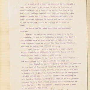 Committee to Select Professor and Dean Minutes, 1910 August 8