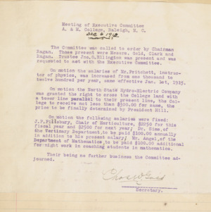Executive Committee Minutes, 1912 December 6