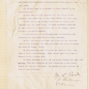 Farm Committee Minutes, 1913 August 27