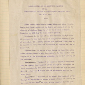 Executive Committee Minutes, 1914 January 27