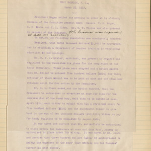 Executive Committee Minutes, 1917 March 28