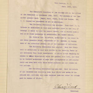 Executive Committee Minutes, 1918 September 30