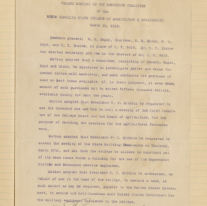 Executive Committee Minutes, 1919 March 26