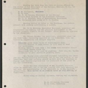 Building Committee Minutes, 1923 June 29