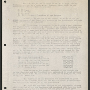 Building Committee Minutes, 1923 December 28