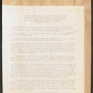 Executive Committee, Joint Meeting with Building Committee, 1928 October 6