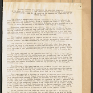 Executive Committee, Minutes, 1930 October 9