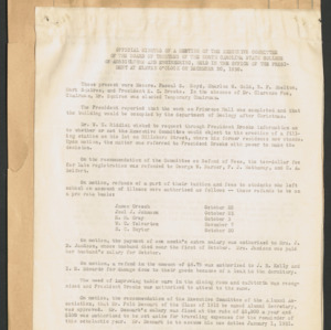 Executive Committee, Minutes, 1930 December 20