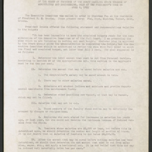 Executive Committee, Minutes, 1931 June 8