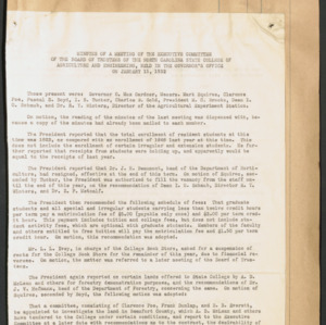 Executive Committee, Minutes, 1932 January 15