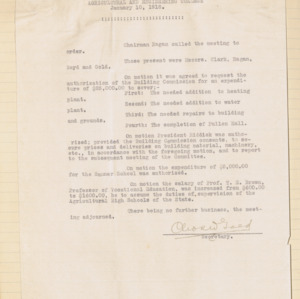 Executive Committee Minutes, 1918 January 10
