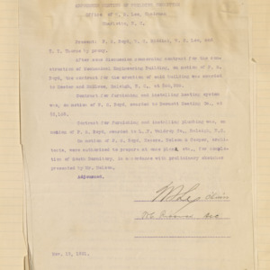 Building Committee Minutes, 1922 March 4