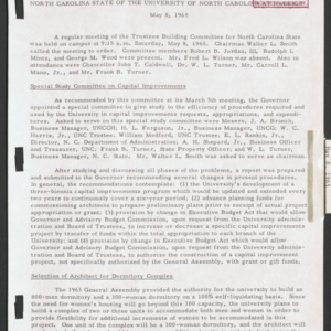 Board of Trustees Buildings and Property Committee Minutes, 1965 May 8