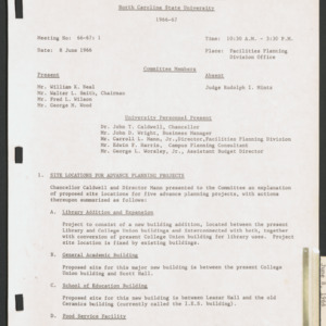 Board of Trustees Buildings and Property Committee Minutes, 1966 June 8