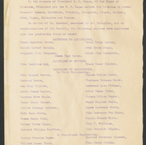 Board of Trustees Minutes, 1908 May 27
