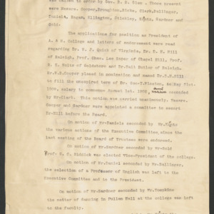 Board of Trustees Minutes, 1908 July 23