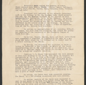 Board of Trustees Minutes, 1916 Jan 14