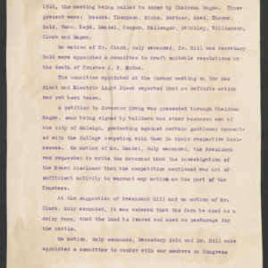 Board of Trustees Minutes, 1916 April 14