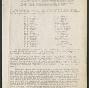 Board of Trustees Minutes, 1927 June 6