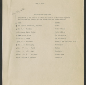 John William Harrelson Records -- University of North Carolina, Consolidated Reports, 1933-1934