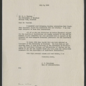 John William Harrelson Records -- Correspondence, 1935-1936