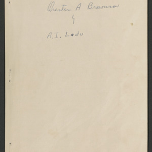 North Carolina State University, Office of the Chancellor, John William Harrelson Records. Ladu, Arthur I., 1935