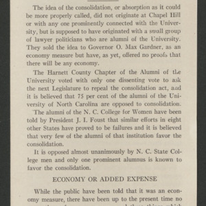 John William Harrelson Records -- University of North Carolina, Consolidated Reports, 1935-1936