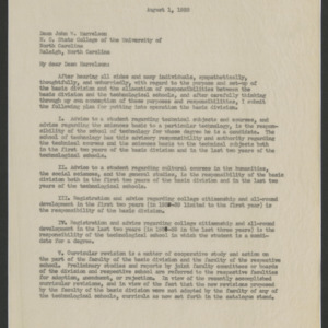 John William Harrelson Records -- University of North Carolina, Consolidated--General, 1938-1939