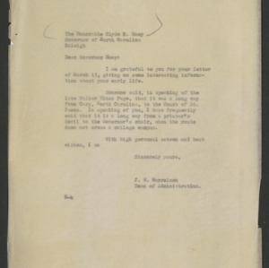 John William Harrelson Records -- Correspondence, 1940-1941