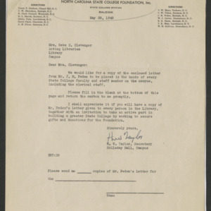 John William Harrelson Records -- Alumni Association, 1942-1943