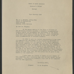 John William Harrelson Records -- Engineering, School of --Expansion Committee, 1943-1944